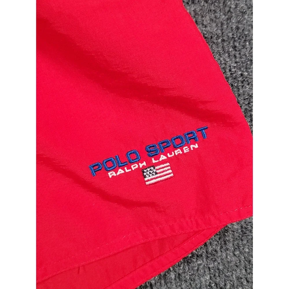 Vintage Polo Sport Ralph Lauren Swim Trunks Mens XXL Red Shorts Mesh Lined NWT